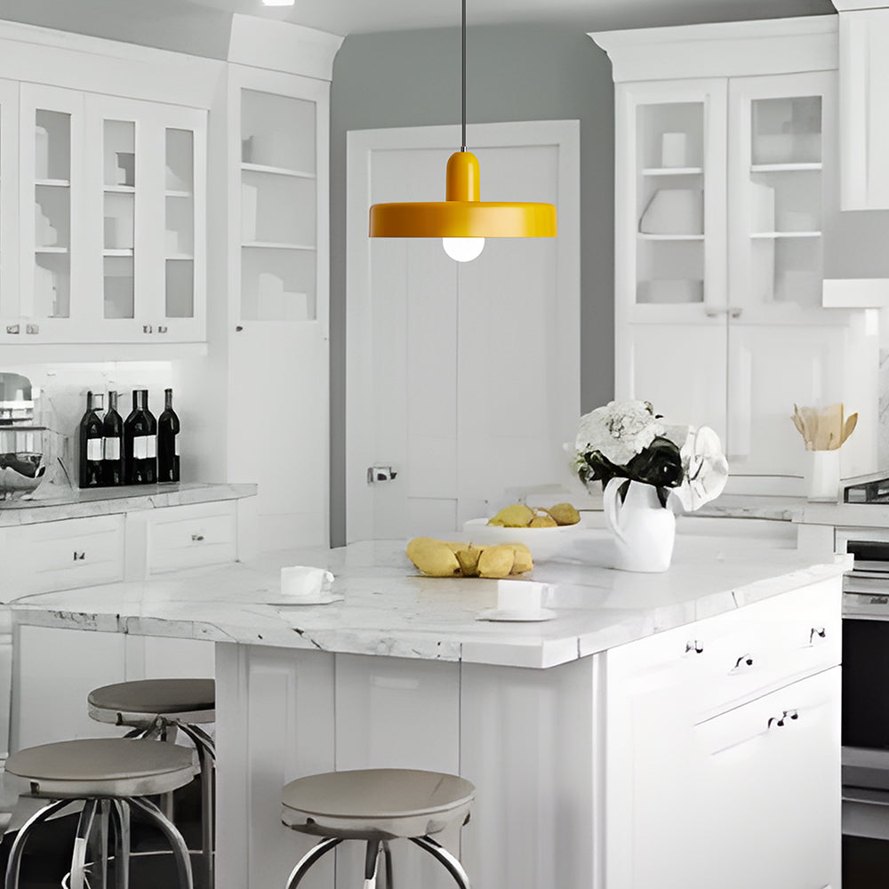 Pendant lamp - Modern design lamp in colorful iron for the dining table, kitchen, or living room.