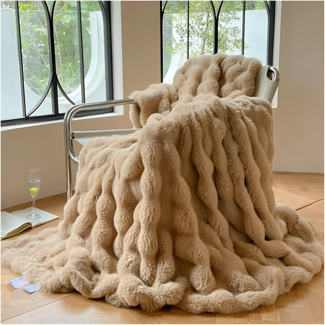 Fleece-deken – Zacht polyester in een modern ontwerp voor thuis of onderweg