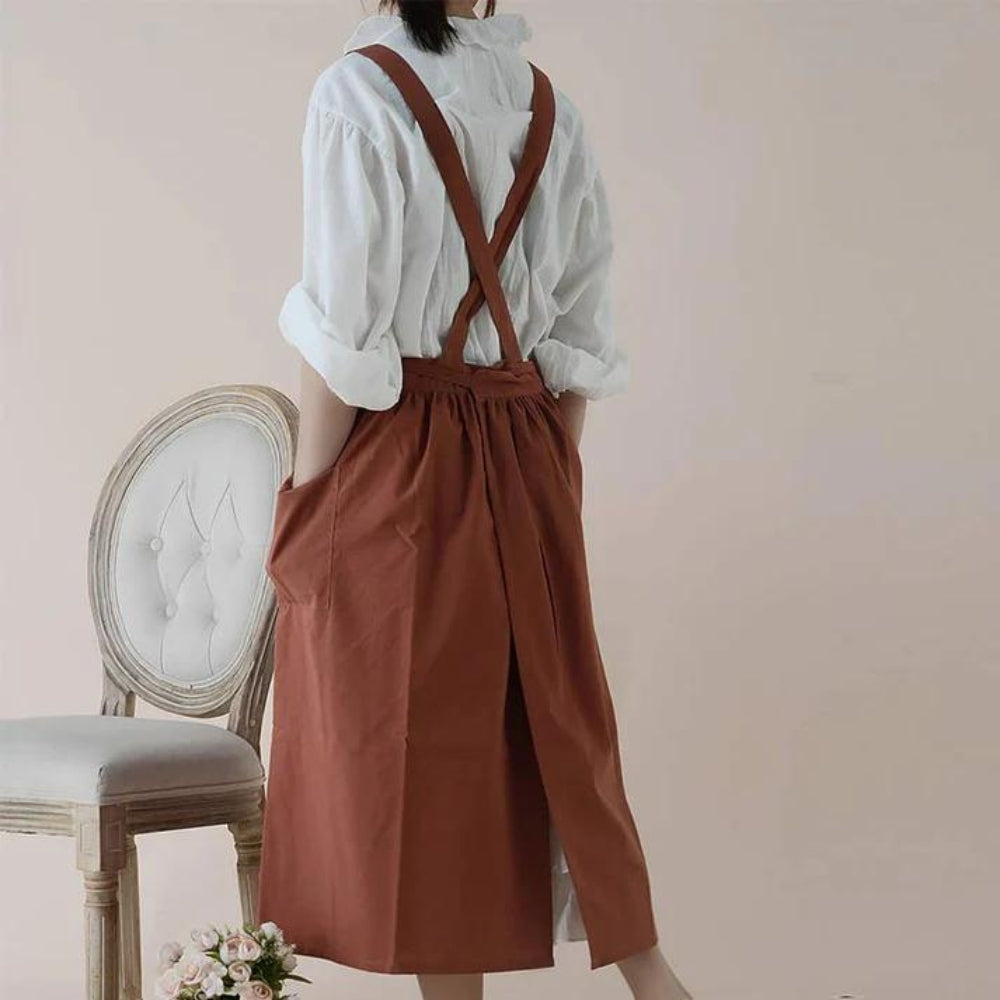 Kanvas Kokken Apron – Gray, Practical with Pockets for Cooking or Baking