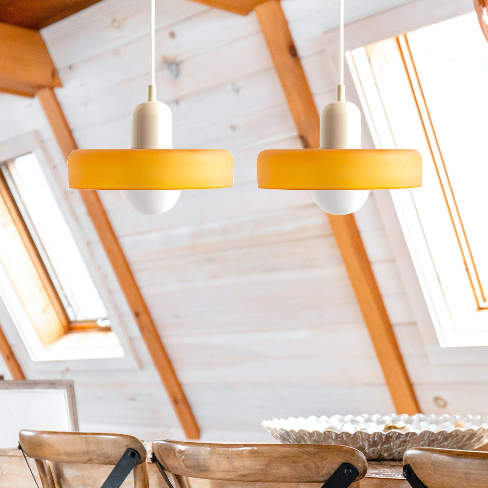 Double Pendant Lamp – Modern Glass Design Lamp with Two Light Sources for Dining Table or Living Room