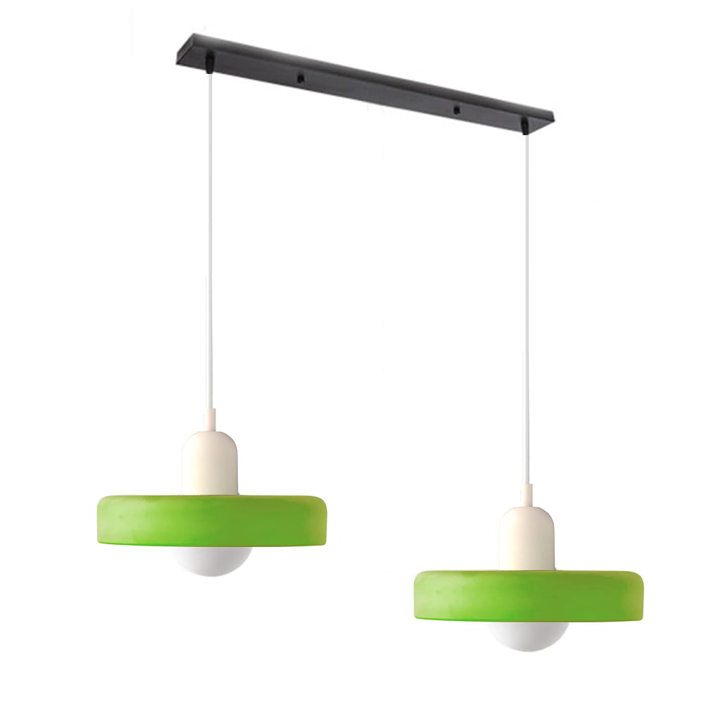 Double Pendant Lamp – Modern Glass Design Lamp with Two Light Sources for Dining Table or Living Room