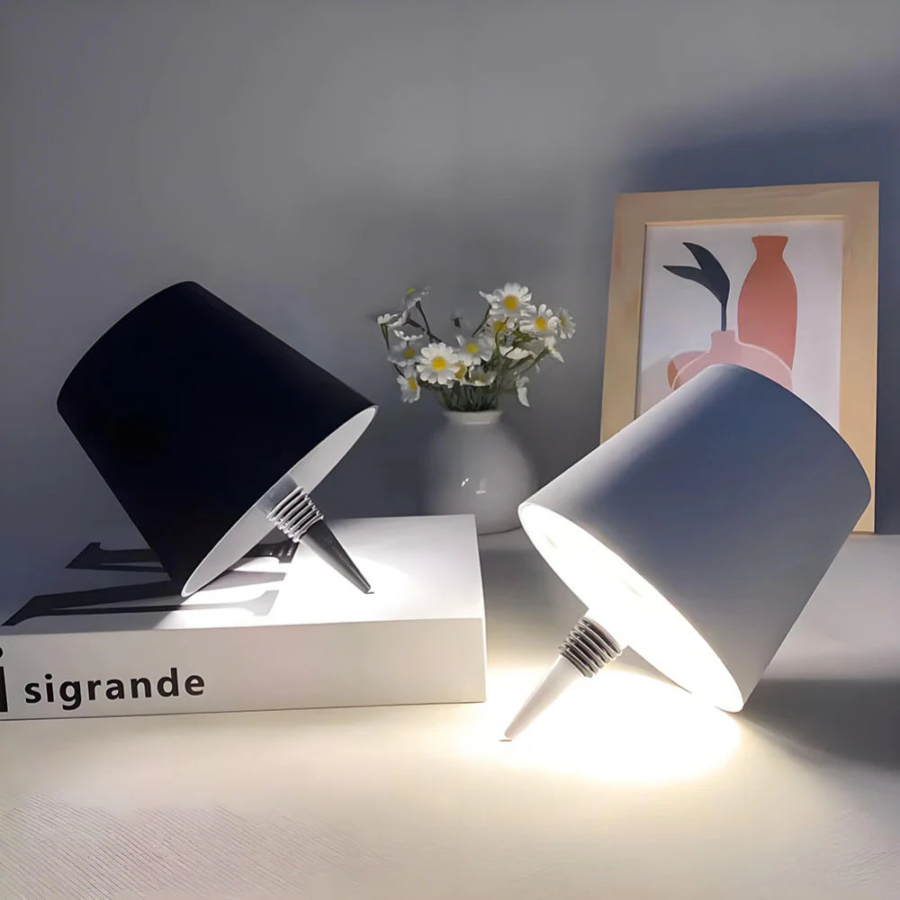 Glas Flaske Lampe – USB Opladelig, Justerbar Lysstyrke og Farve til Unik Boligindretning