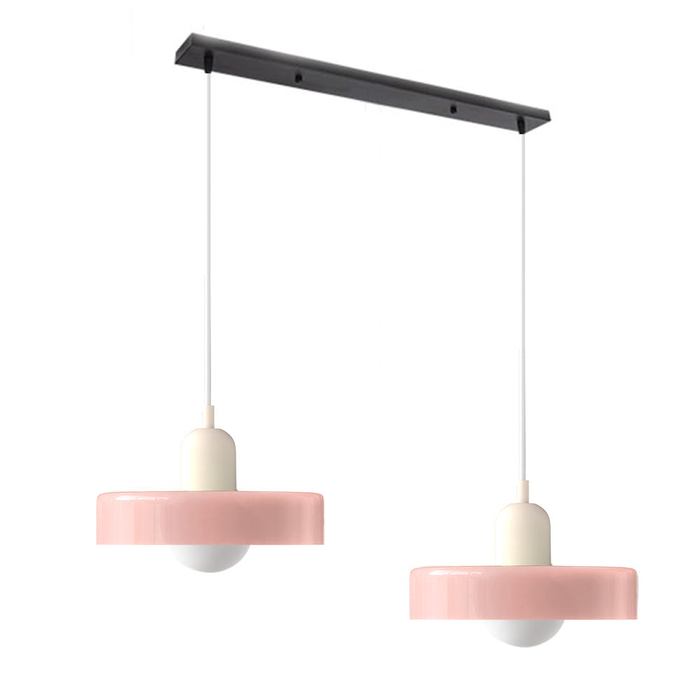 Double Pendant Lamp – Modern Glass Design Lamp with Two Light Sources for Dining Table or Living Room