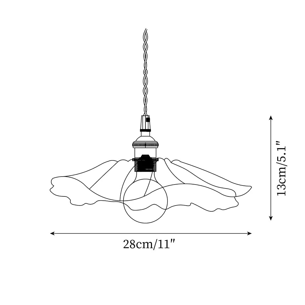 Hanglamp – Glazen bloemvorm in paars en amberkleurig voor aan de eettafel of in de woonkamer