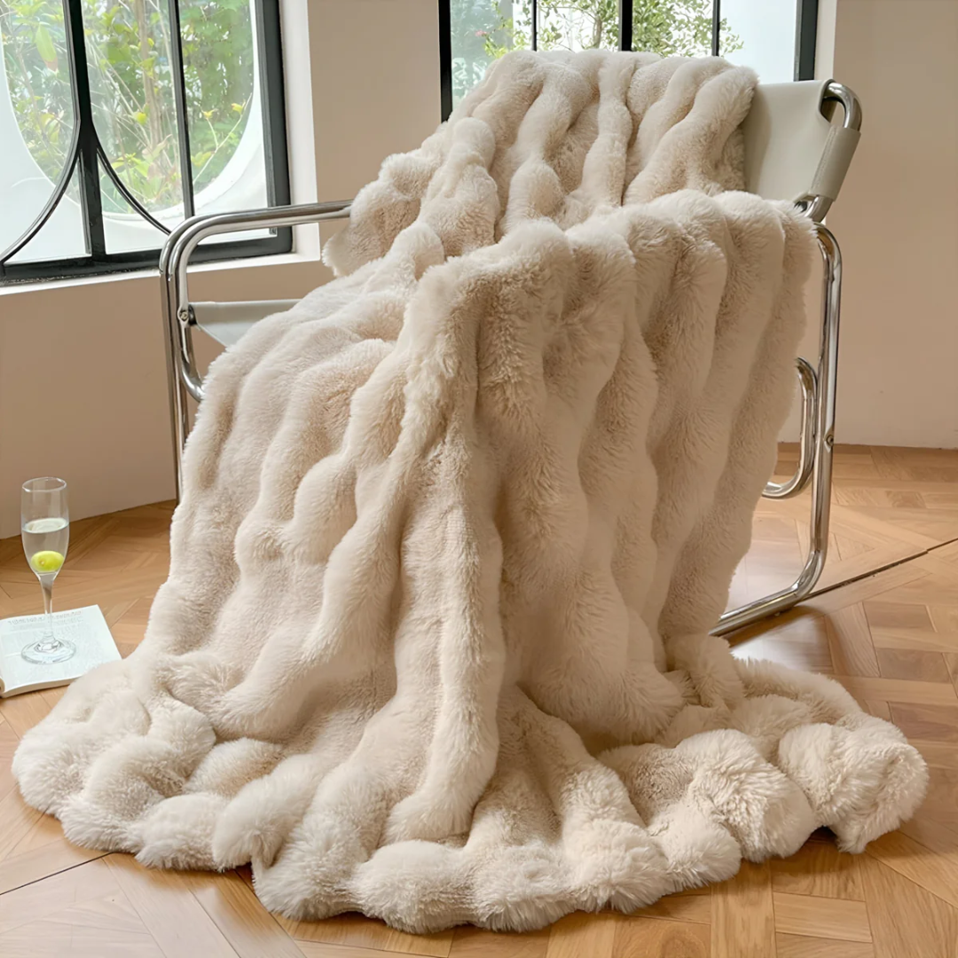 Fleece-deken – Zacht polyester in een modern ontwerp voor thuis of onderweg