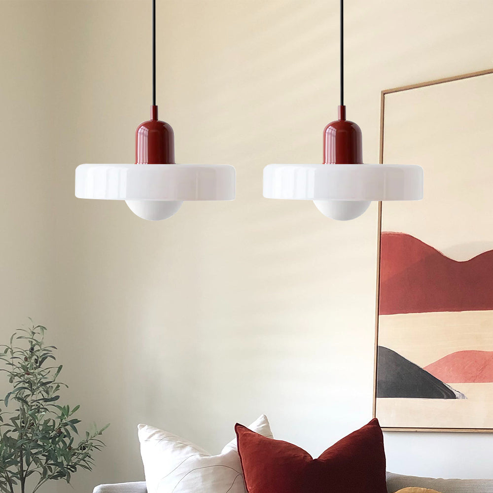 Double Pendant Lamp – Modern Glass Design Lamp with Two Light Sources for Dining Table or Living Room