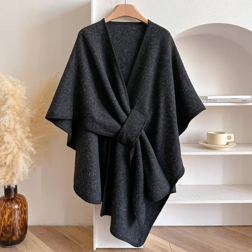 Poncho – Zachte microvezel, chic en winddicht voor herfst- en winteroutfits