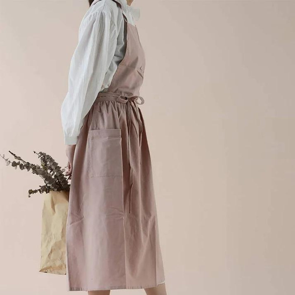 Kanvas Kokken Apron – Gray, Practical with Pockets for Cooking or Baking