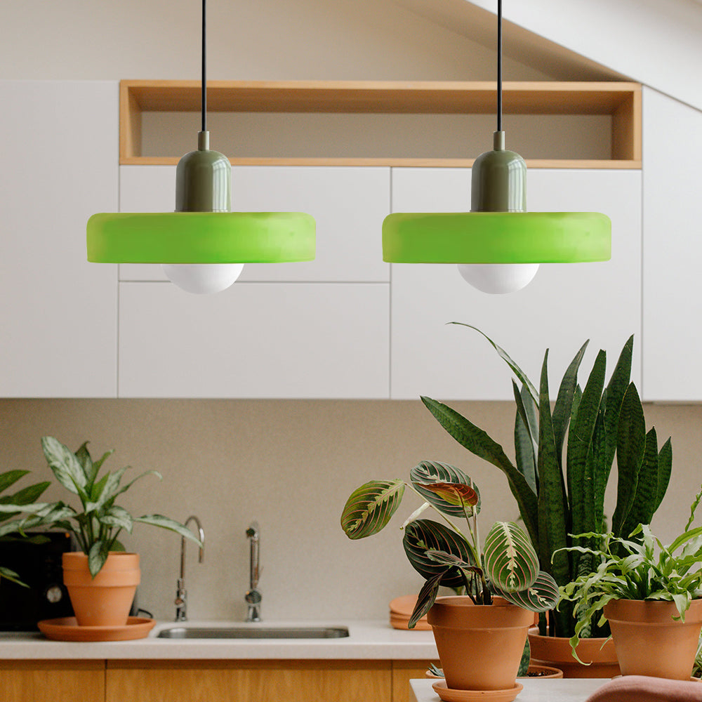 Double Pendant Lamp – Modern Glass Design Lamp with Two Light Sources for Dining Table or Living Room