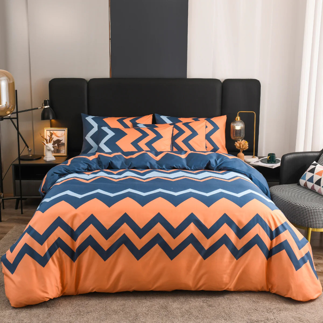 Beddengoedset – Polyester, abstract patroon in verschillende kleuren voor slaapkamerdecoratie
