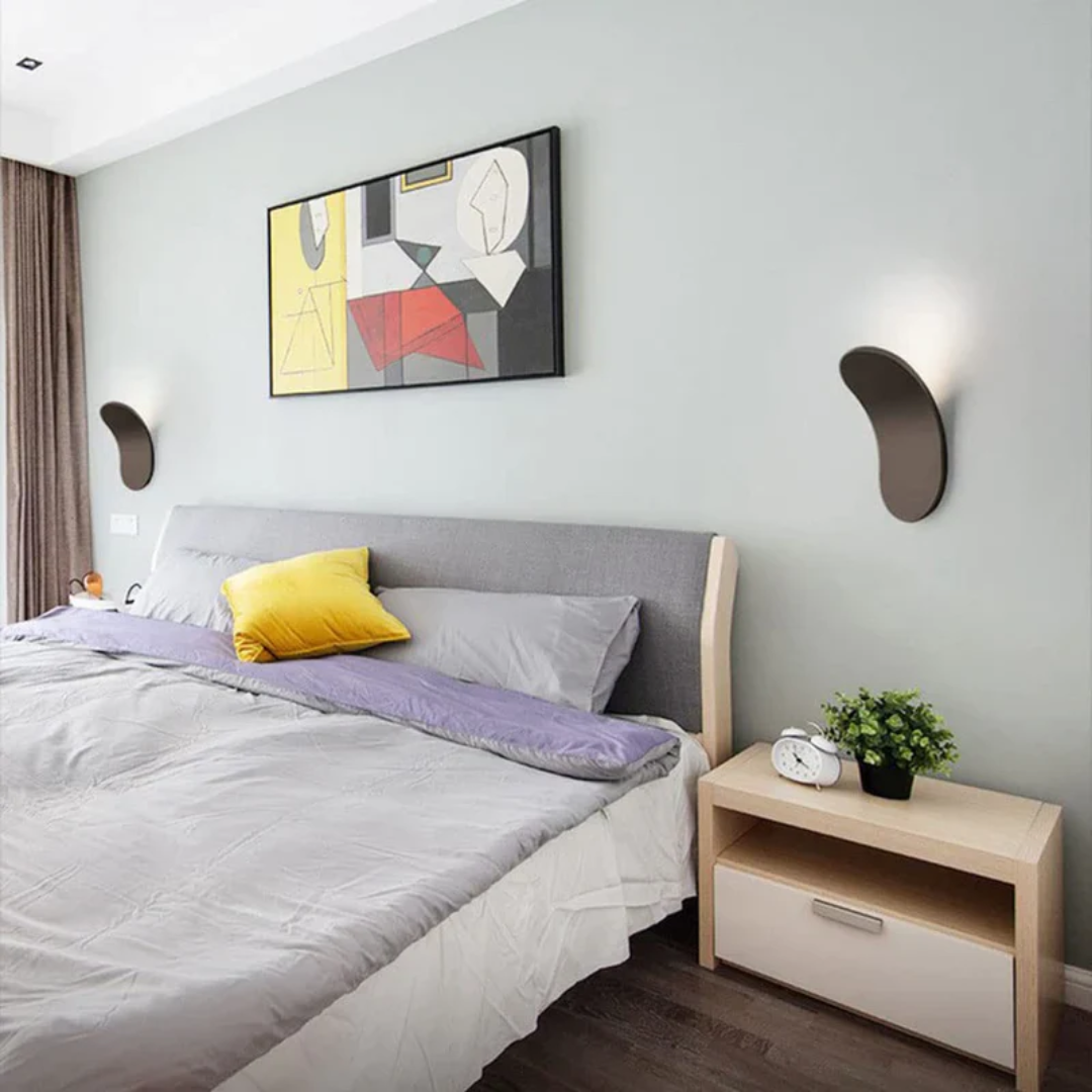 Scandinavische wandlamp – zwart metaal, minimalistisch ontwerp voor de slaapkamer, keuken of woonkamer