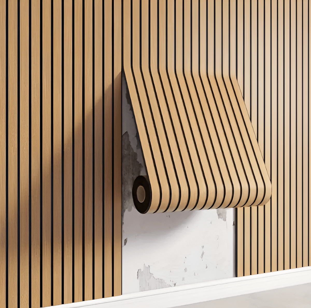 3D Wall Panel – Wood Look, Self-Adhesive Design for Bedroom or Living Room Decoration