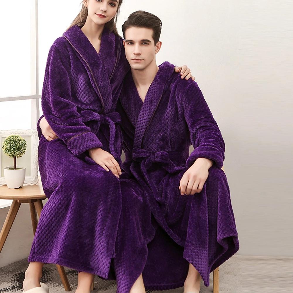 Fleece Bathrobe – Unisex, Soft and Warm for Home Use and Relaxation
