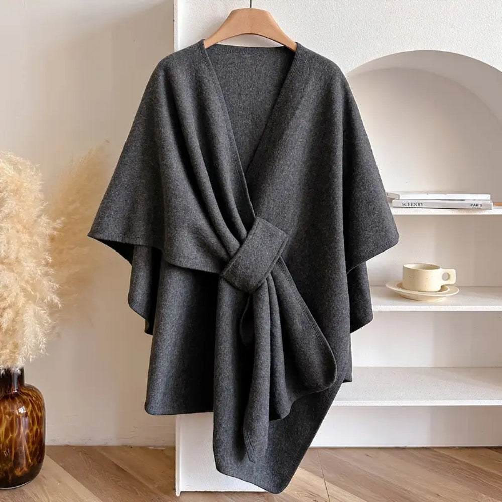 Poncho – Zachte microvezel, chic en winddicht voor herfst- en winteroutfits