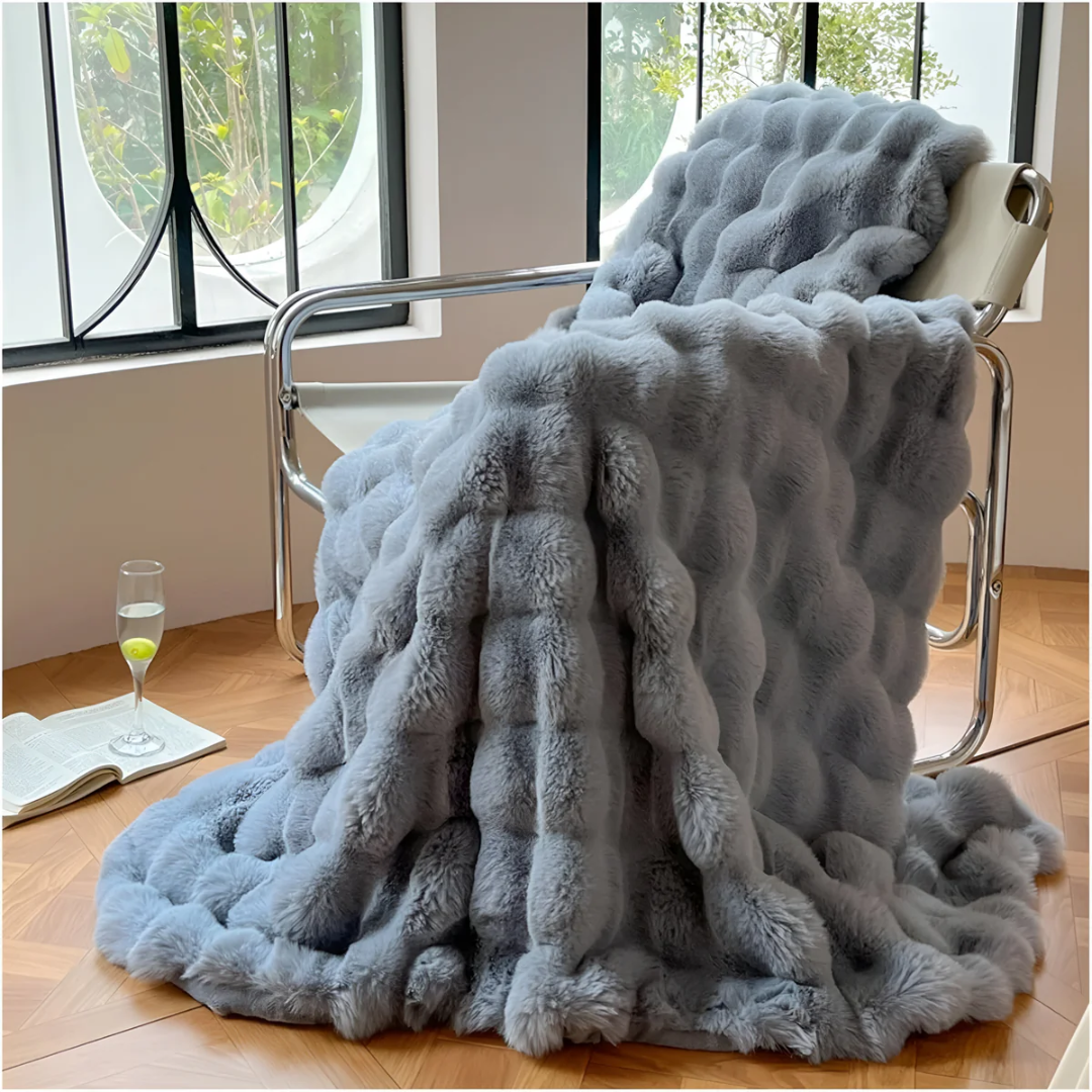 Fleece-deken – Zacht polyester in een modern ontwerp voor thuis of onderweg