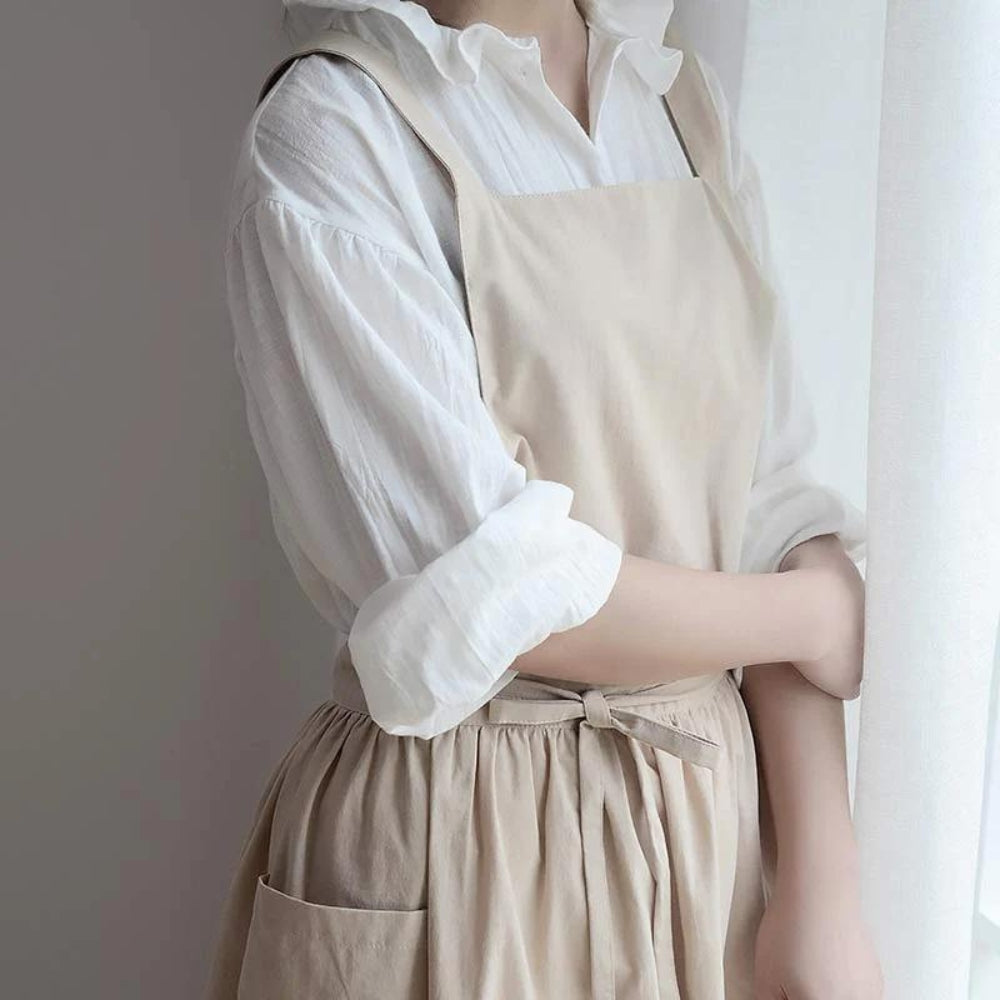 Kanvas Kokken Apron – Gray, Practical with Pockets for Cooking or Baking