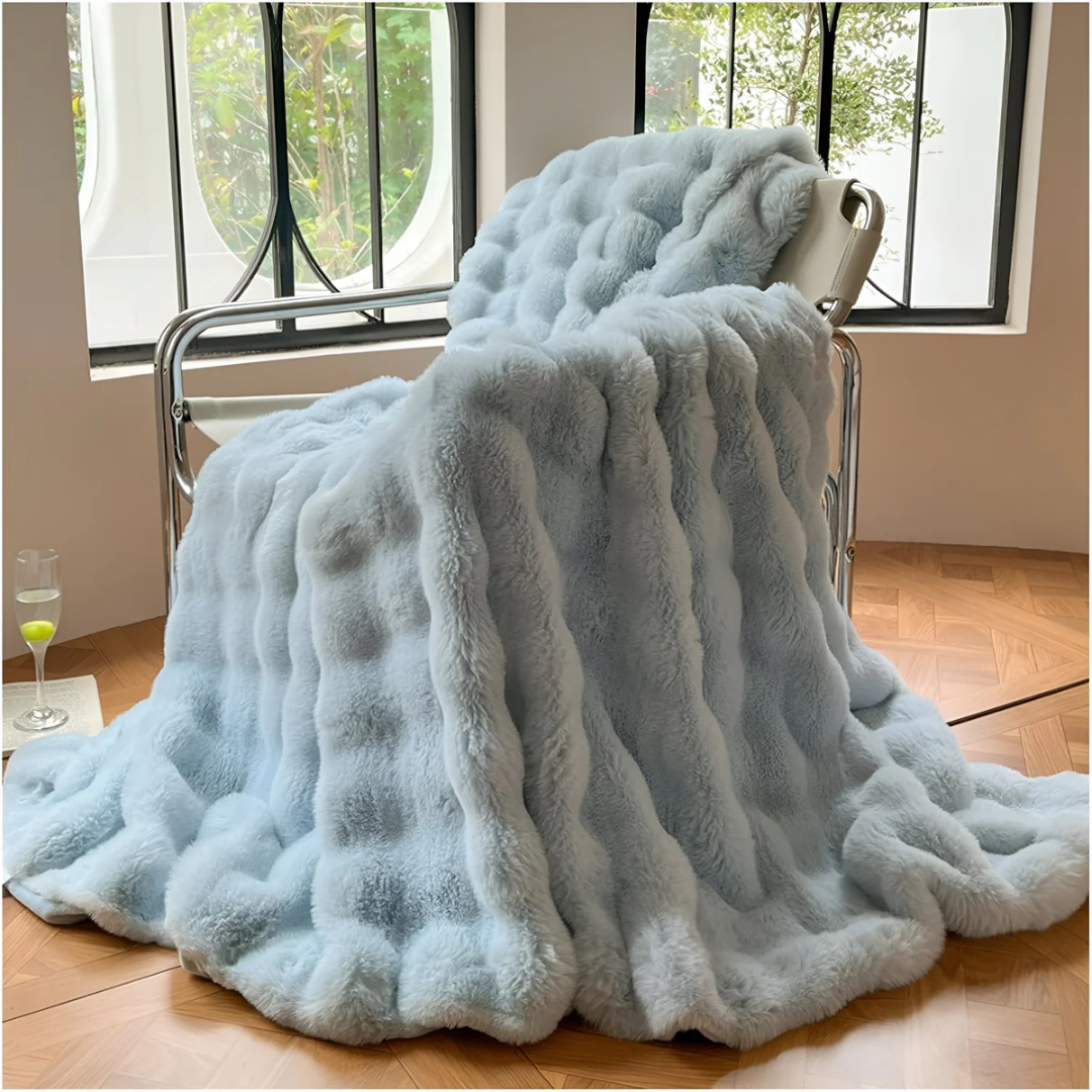 Fleece-deken – Zacht polyester in een modern ontwerp voor thuis of onderweg