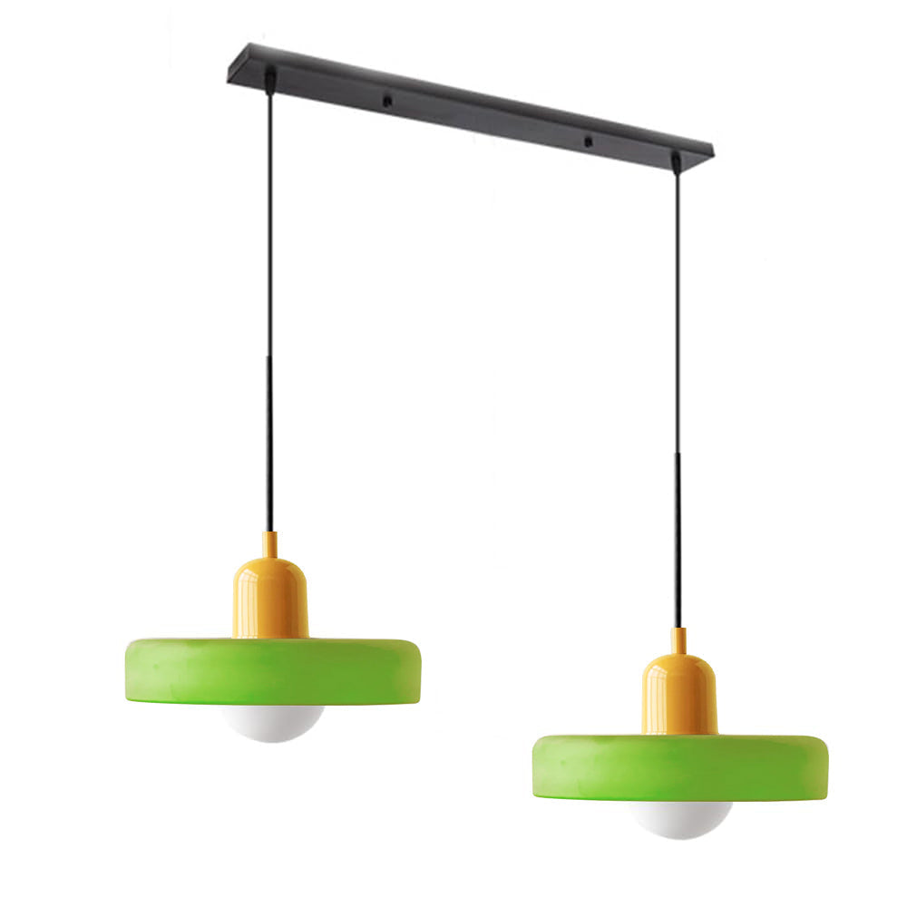 Double Pendant Lamp – Modern Glass Design Lamp with Two Light Sources for Dining Table or Living Room
