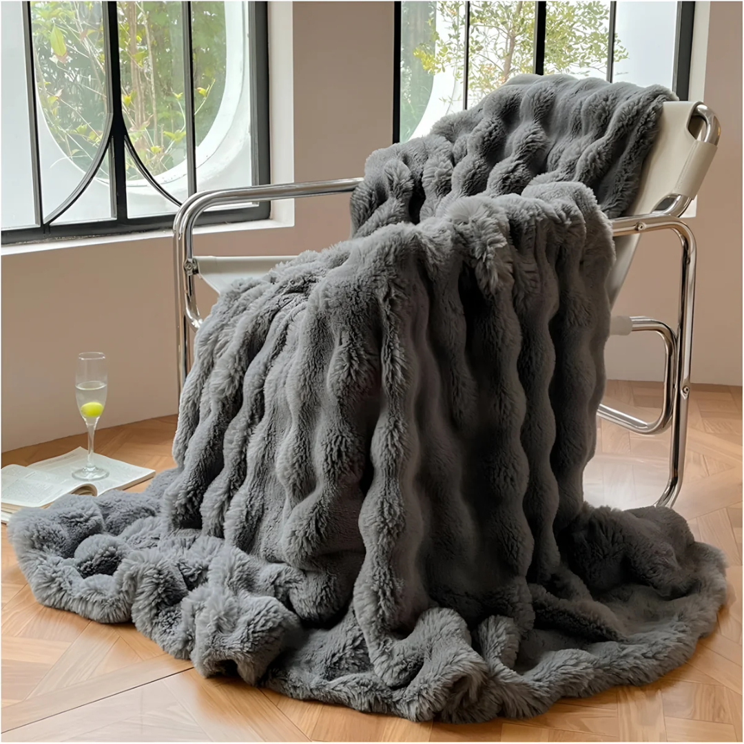 Fleece-deken – Zacht polyester in een modern ontwerp voor thuis of onderweg