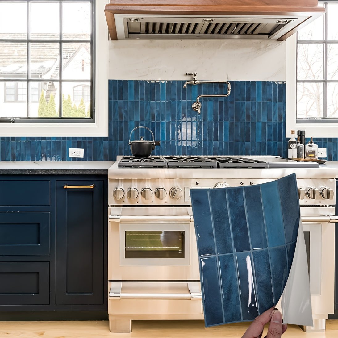 3D Self-adhesive Wall Tiles – Waterproof PVC, Modern Backsplash for Kitchen or Bathroom Decoration