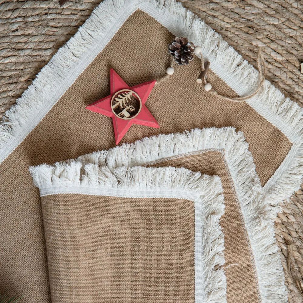 Jute Placemat – Neutral, Bohemian Style for Dining Table or Party Decoration