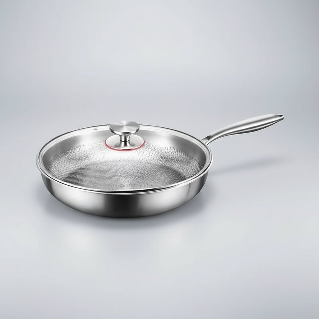 Titanium koekenpan – Handgeslagen, antiaanbaklaag, geschikt voor inductiekookplaten en dagelijks gebruik