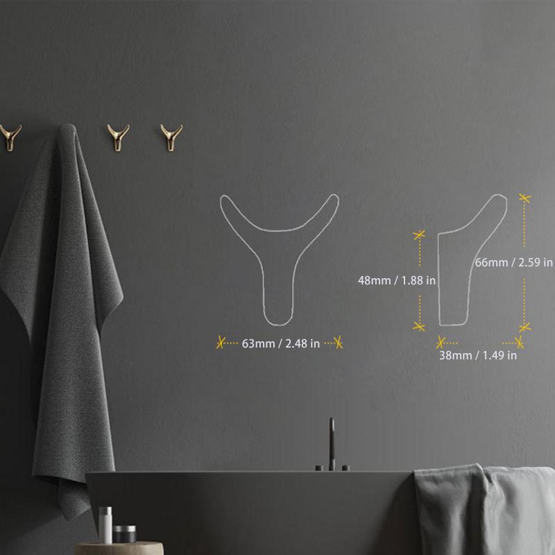Væghook – Sort Zinklegering i Hornedesign til Entré, Badeværelse eller Køkken Dekoration