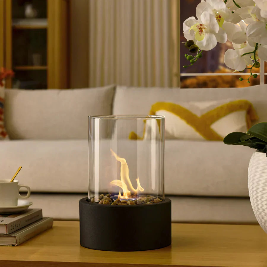 Bordpeis – Røgfrit glas og rustfrit stål, moderne design til indendørs og udendørs brug