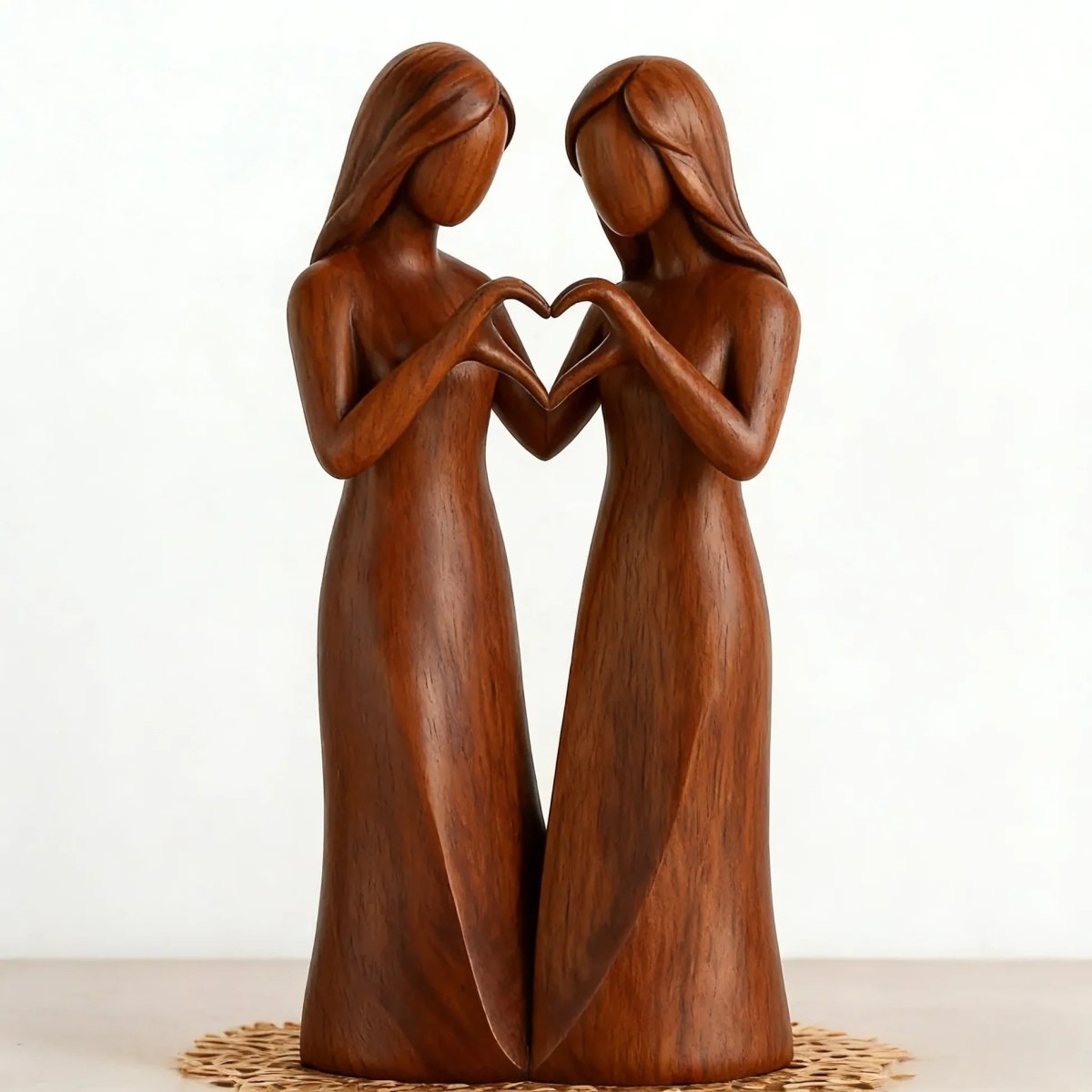 Hars-sculptuur – Natuurlijke houtstructuur, symbolisch ontwerp voor decoratie in de woonkamer of slaapkamer