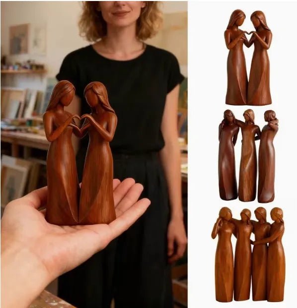 Hars-sculptuur – Natuurlijke houtstructuur, symbolisch ontwerp voor decoratie in de woonkamer of slaapkamer