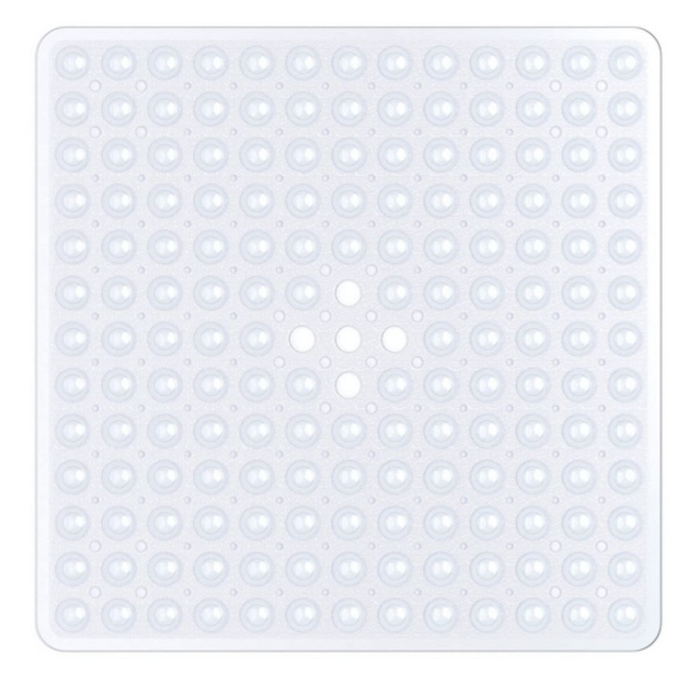 Skridsikker Badmåtte – Hvid PVC, Minimalistisk Design til Bad eller Brusekabine