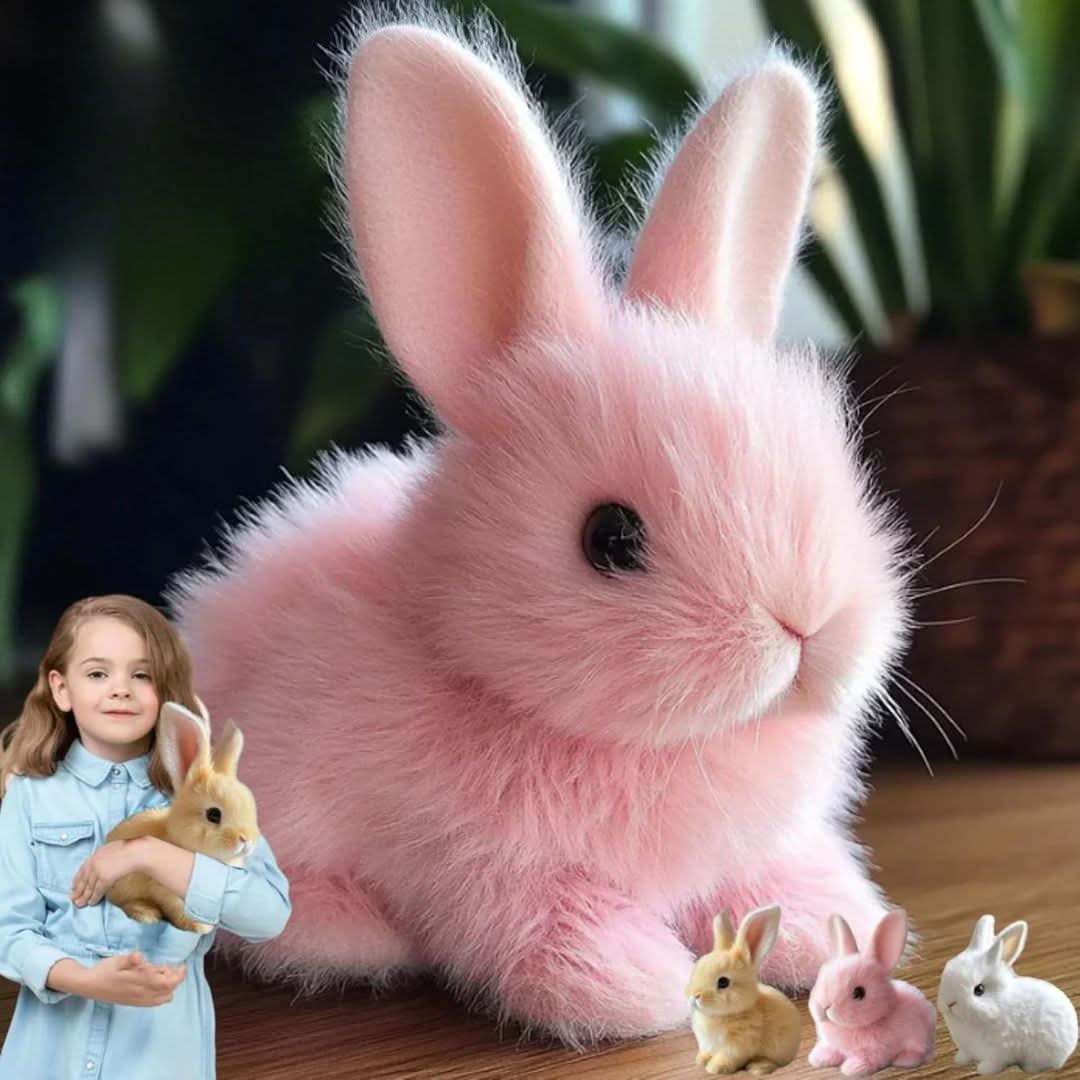 Interactive Plush Rabbit – Soft, Cute Design with Realistic Movements and Sounds for Kids