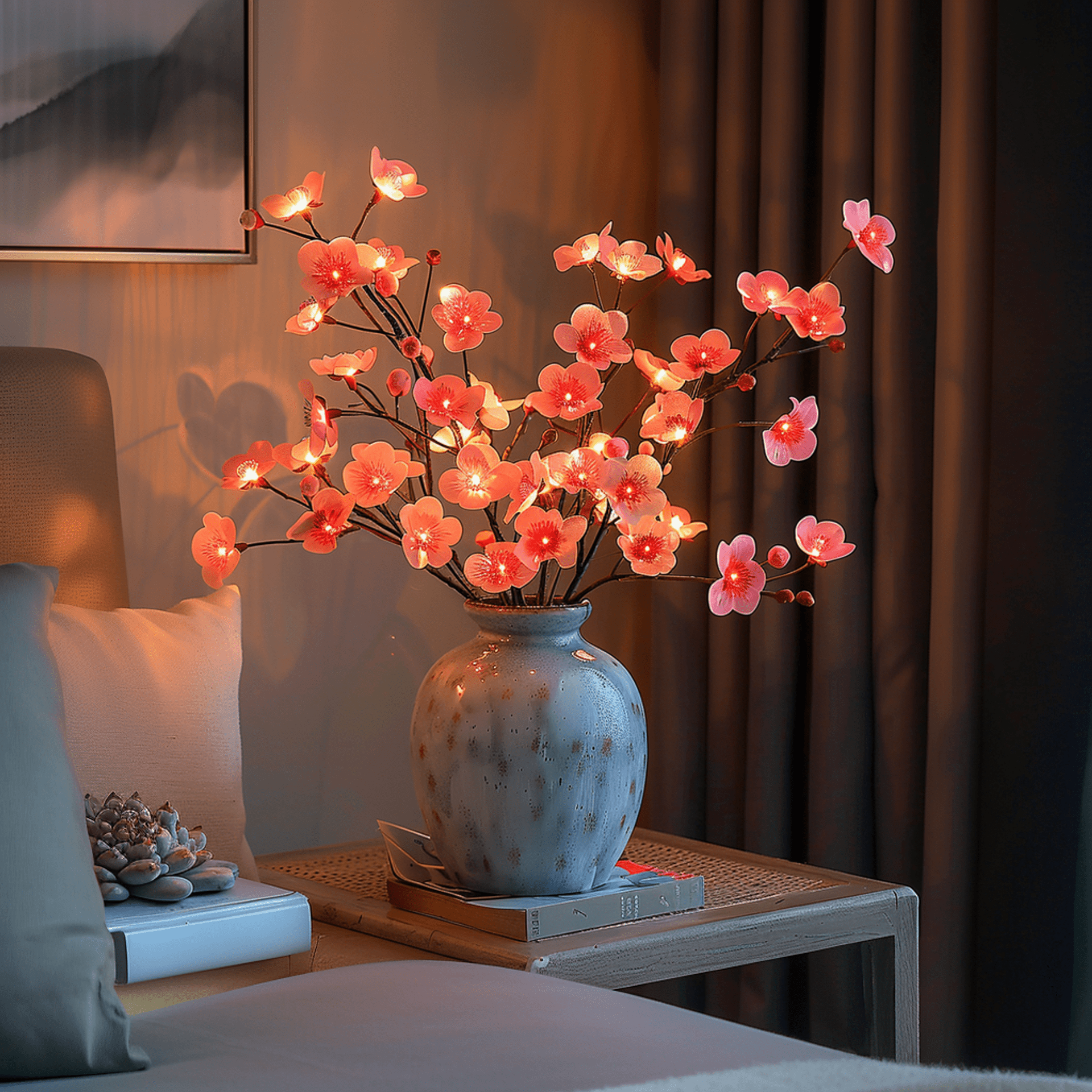Olivengren Atmosphere Lamp – Warm LED Lighting with Adjustable Branches for Indoor Use and Decoration
