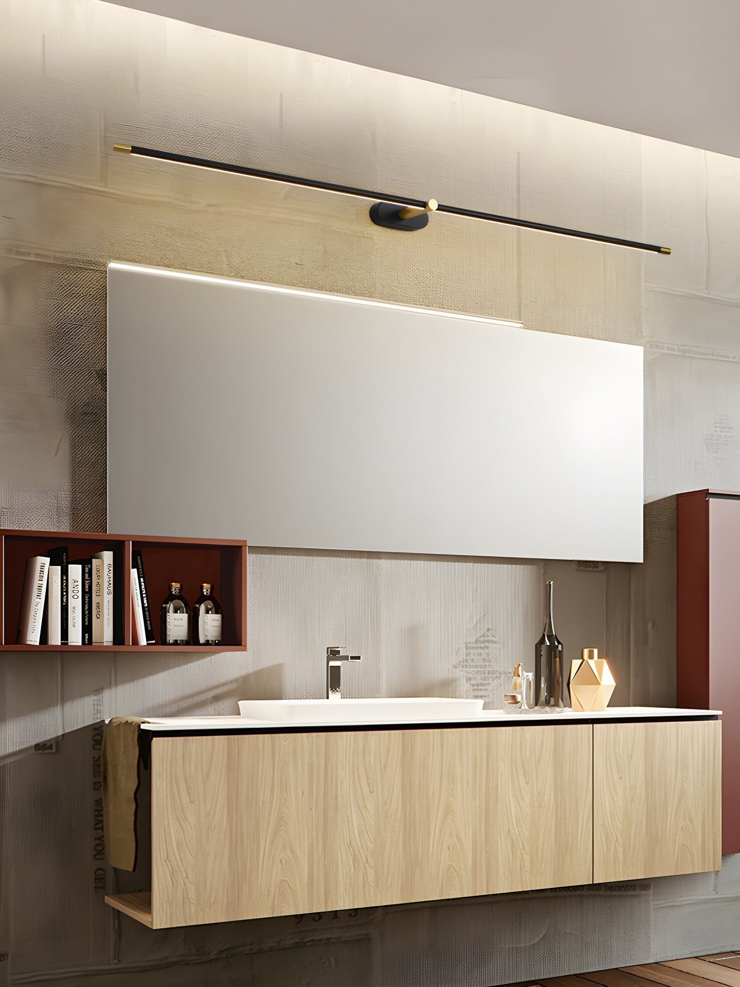 Draadloze LED-wandlamp – Aluminium, minimalistisch ontwerp voor de woonkamer, slaapkamer of kantoor