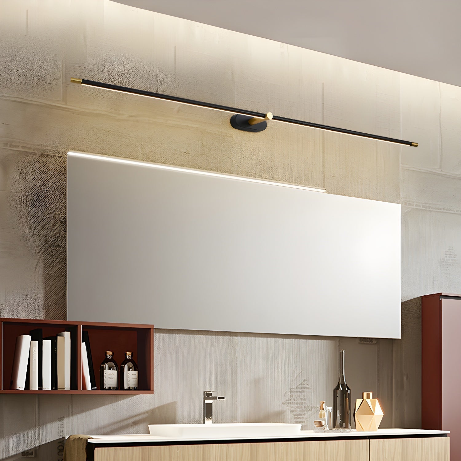 Draadloze LED-wandlamp – Aluminium, minimalistisch ontwerp voor de woonkamer, slaapkamer of kantoor