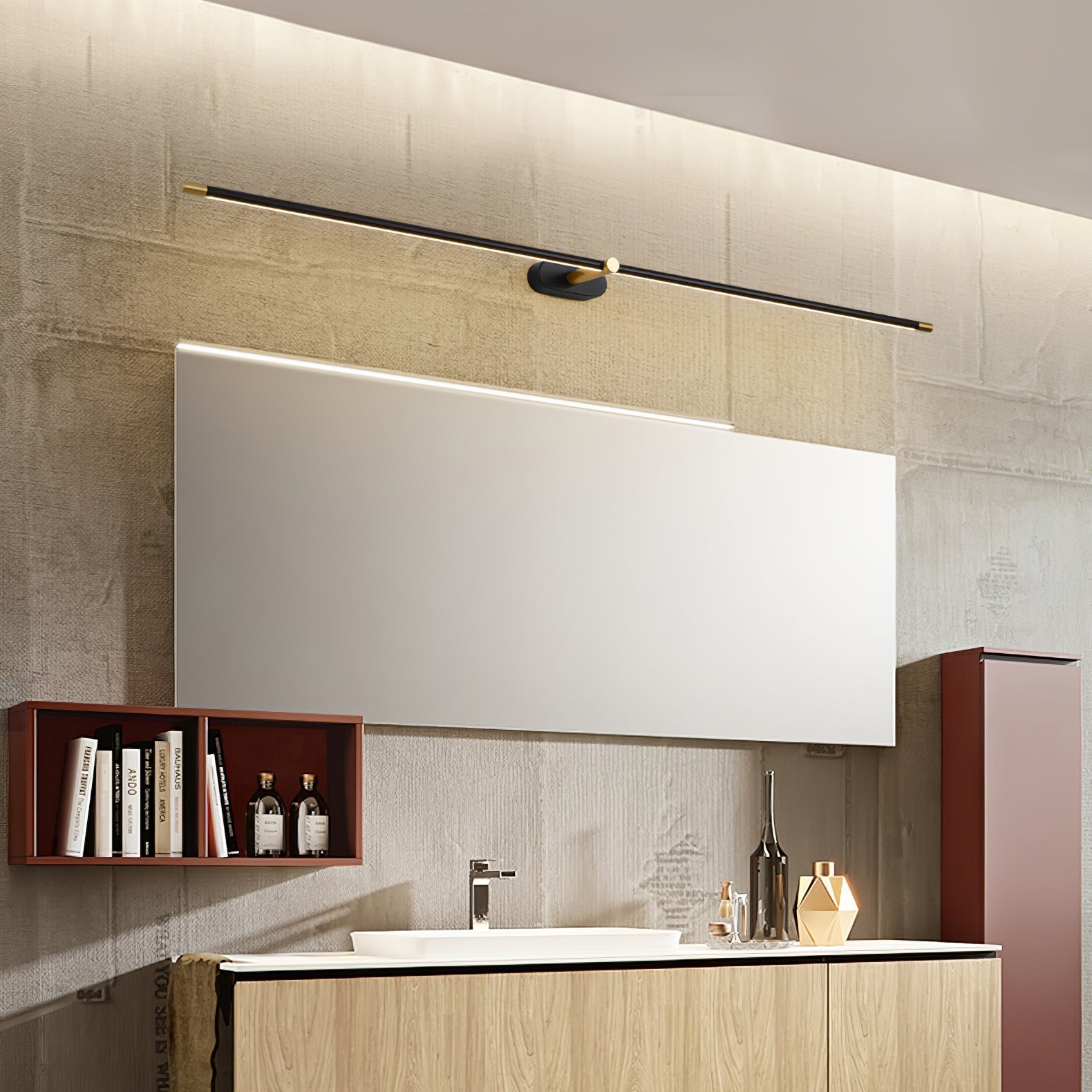 Draadloze LED-wandlamp – Aluminium, minimalistisch ontwerp voor de woonkamer, slaapkamer of kantoor