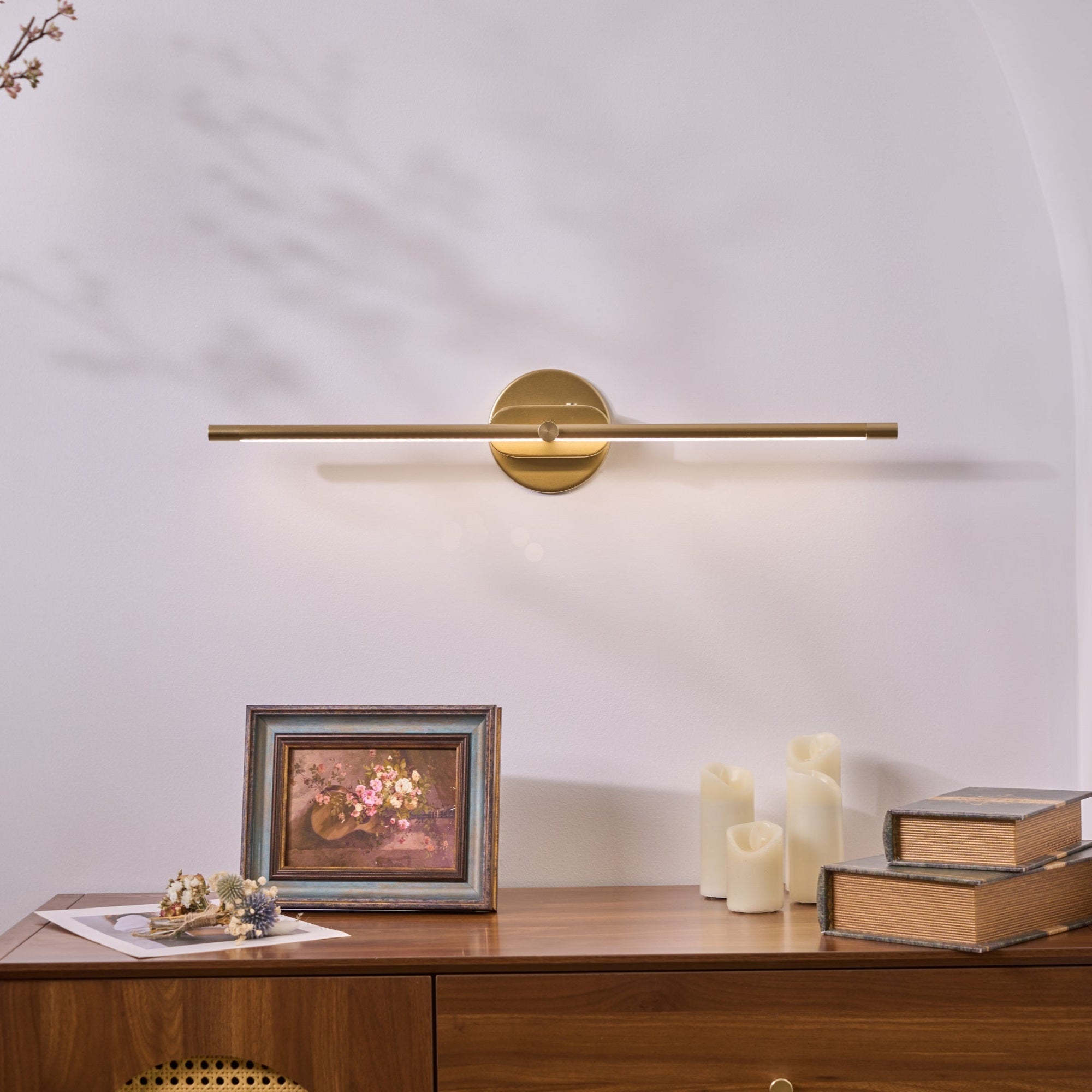 Draadloze LED-wandlamp – Aluminium, minimalistisch ontwerp voor de woonkamer, slaapkamer of kantoor