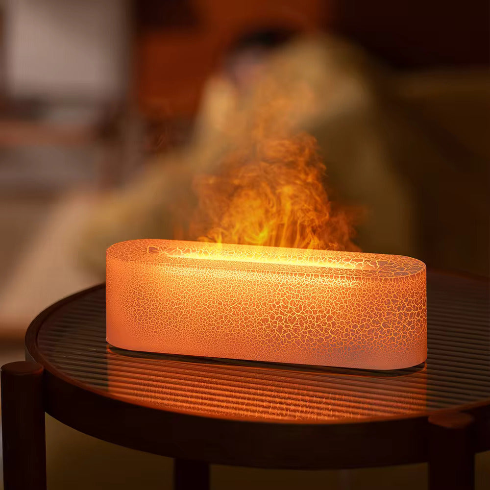 HumidiFir Lampe – Multifunktionel USB Luftfugter med 7 Farver og Aroma Diffusion til Soveværelse eller Stue