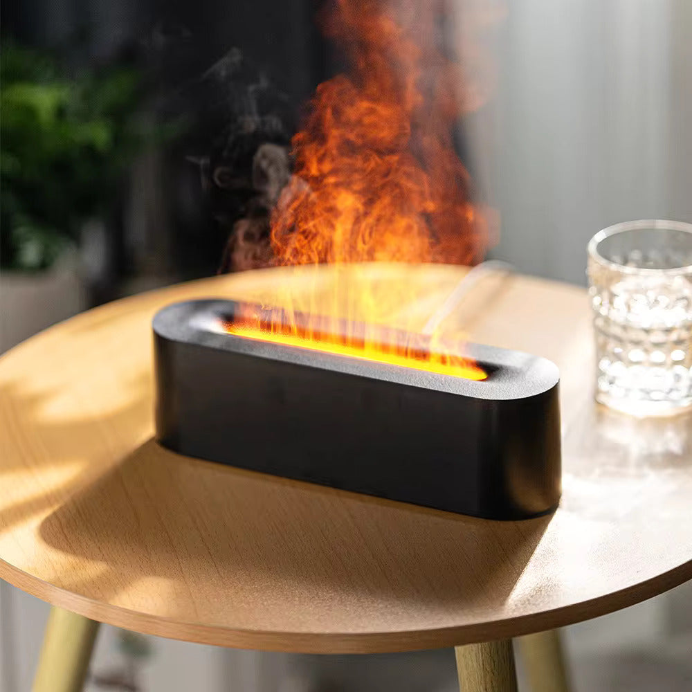 HumidiFir Lampe – Multifunktionel USB Luftfugter med 7 Farver og Aroma Diffusion til Soveværelse eller Stue