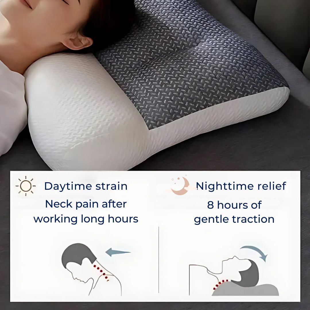 Orthopedic Neck Pillows – Adjustable, White for Improved Sleep Quality and Support