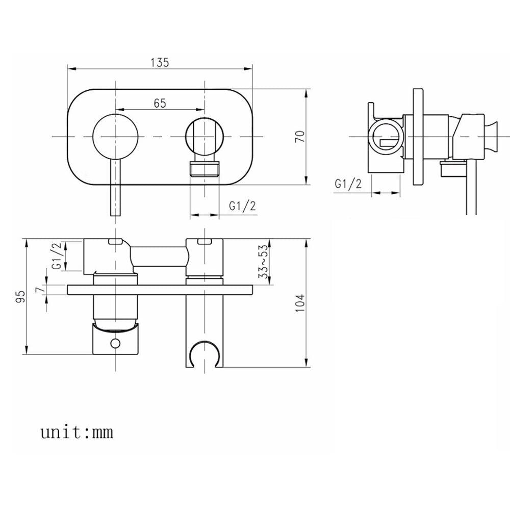 Hand Bidet Spray – Stainless Steel, Modern Design with Hot and Cold Water for Bathroom or Toilet