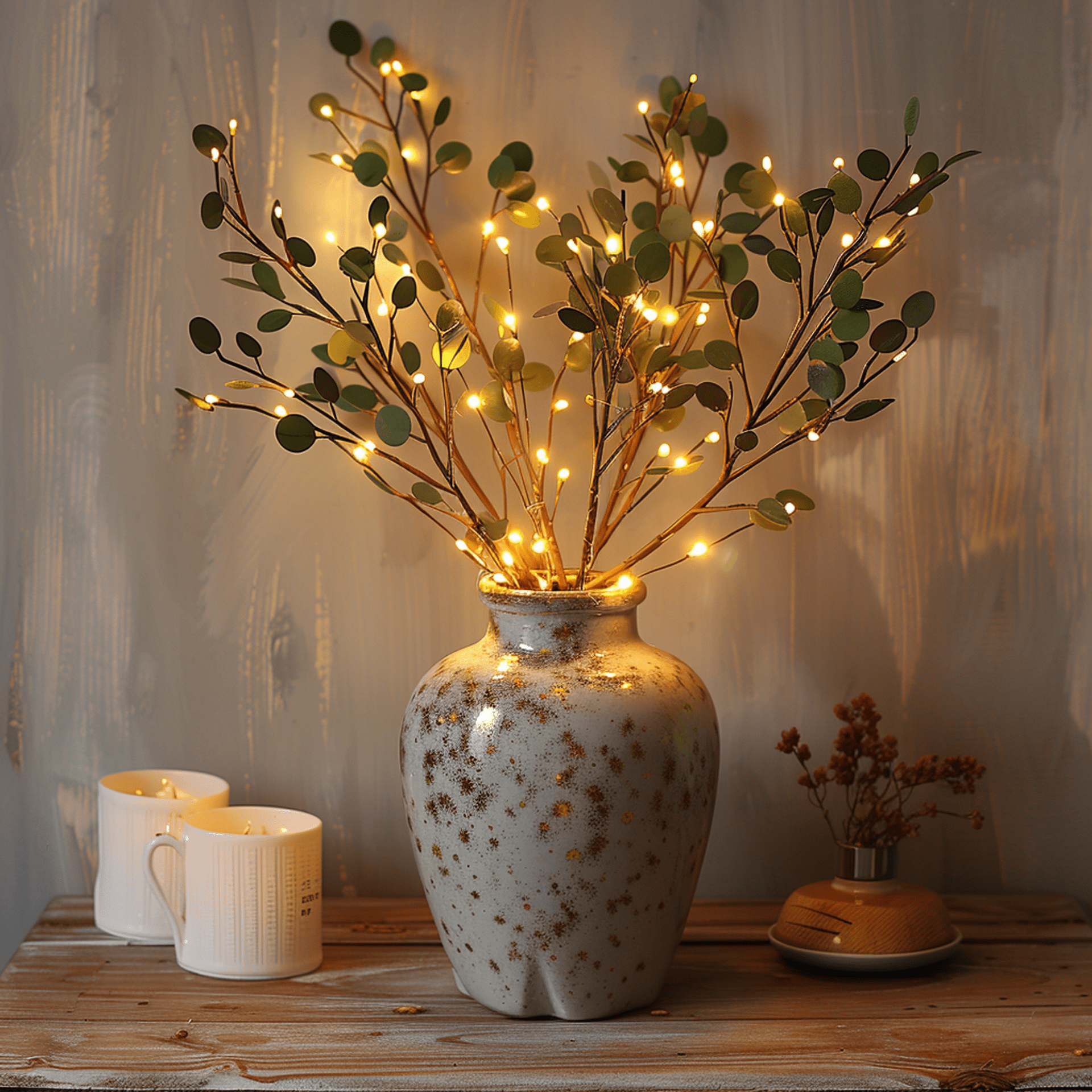 Olivengren Atmosphere Lamp – Warm LED Lighting with Adjustable Branches for Indoor Use and Decoration