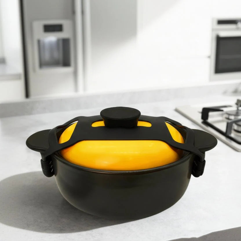 Silicone Lid Holder – Black, Non-Slip Kitchen Organizer for Stove and Countertop