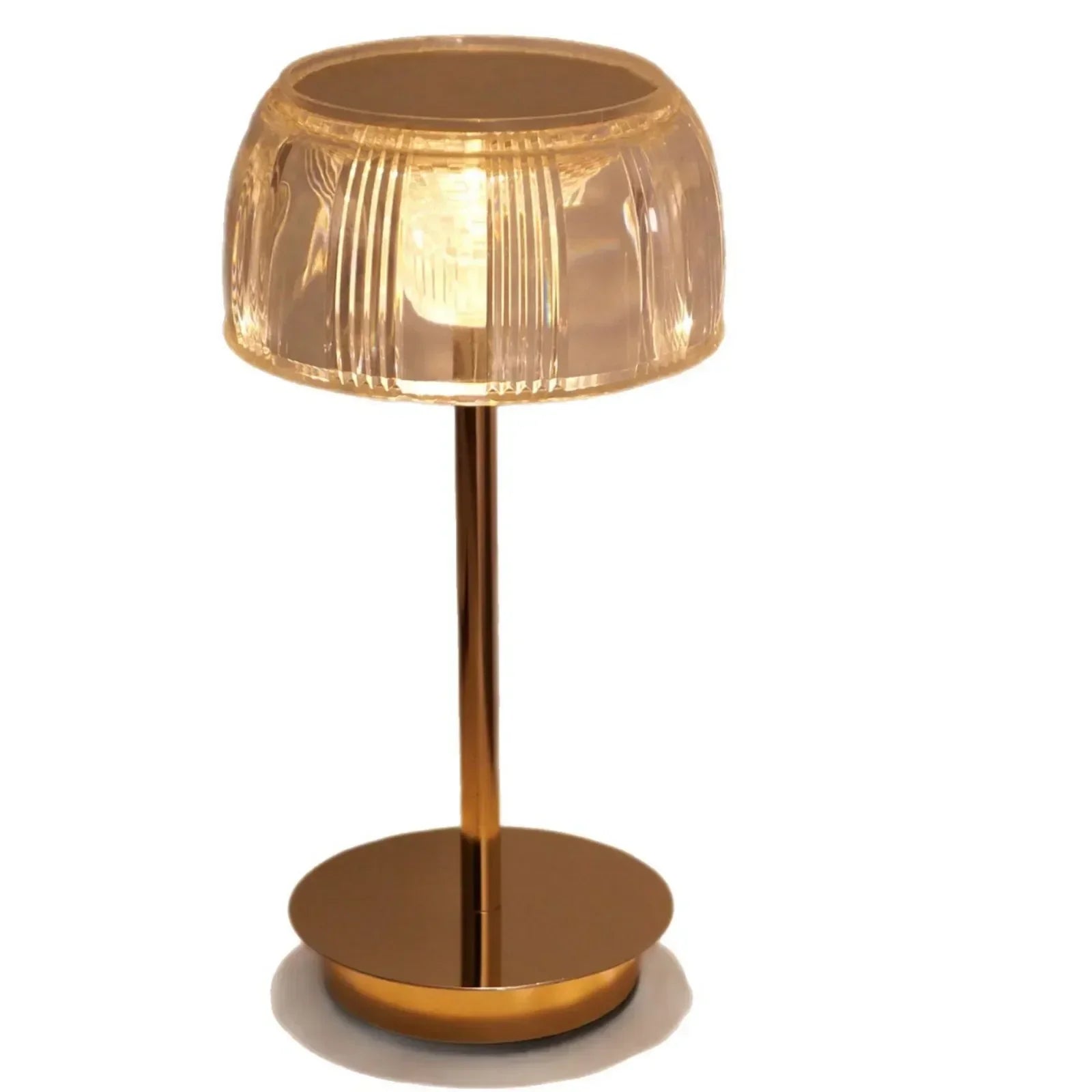 Genopladelig Krystal Bordlampe – Guld, Dæmpbar Design til Soveværelse eller Stue