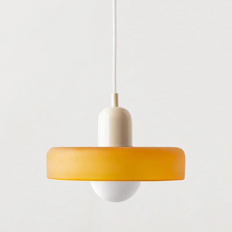 Szklana lampa wisząca – elegancki styl doniczki, zapewniająca nastrojowe oświetlenie w jadalni lub sypialni