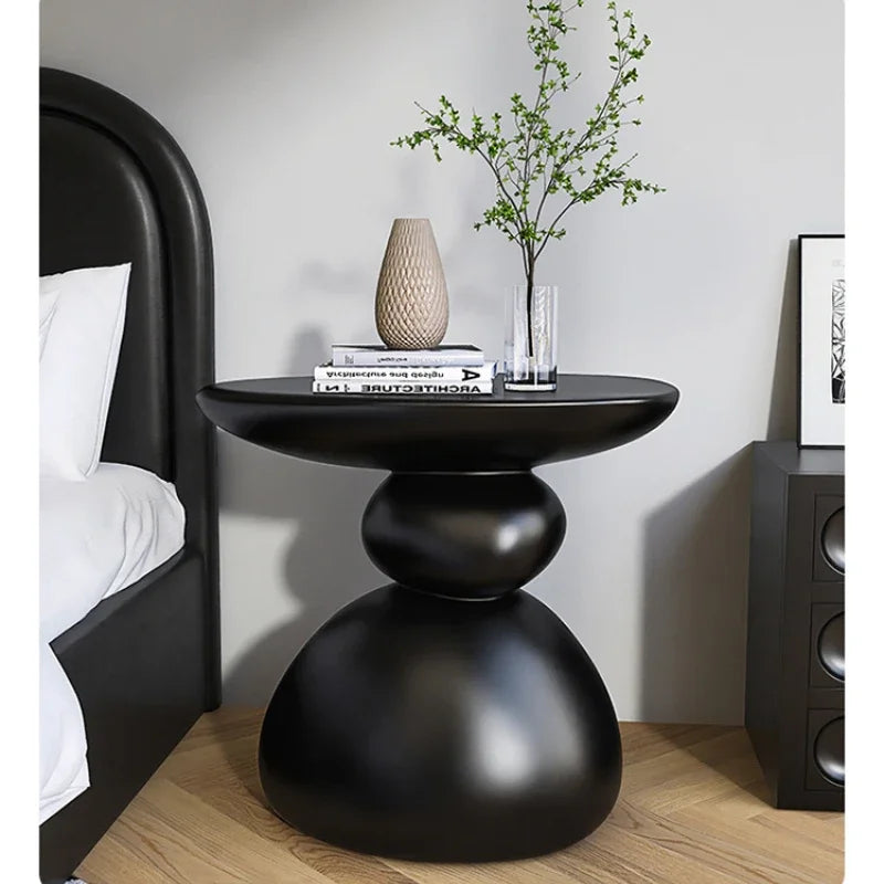 Modern Side Table – Resin, Scandinavian Design for Living Room or Bedroom