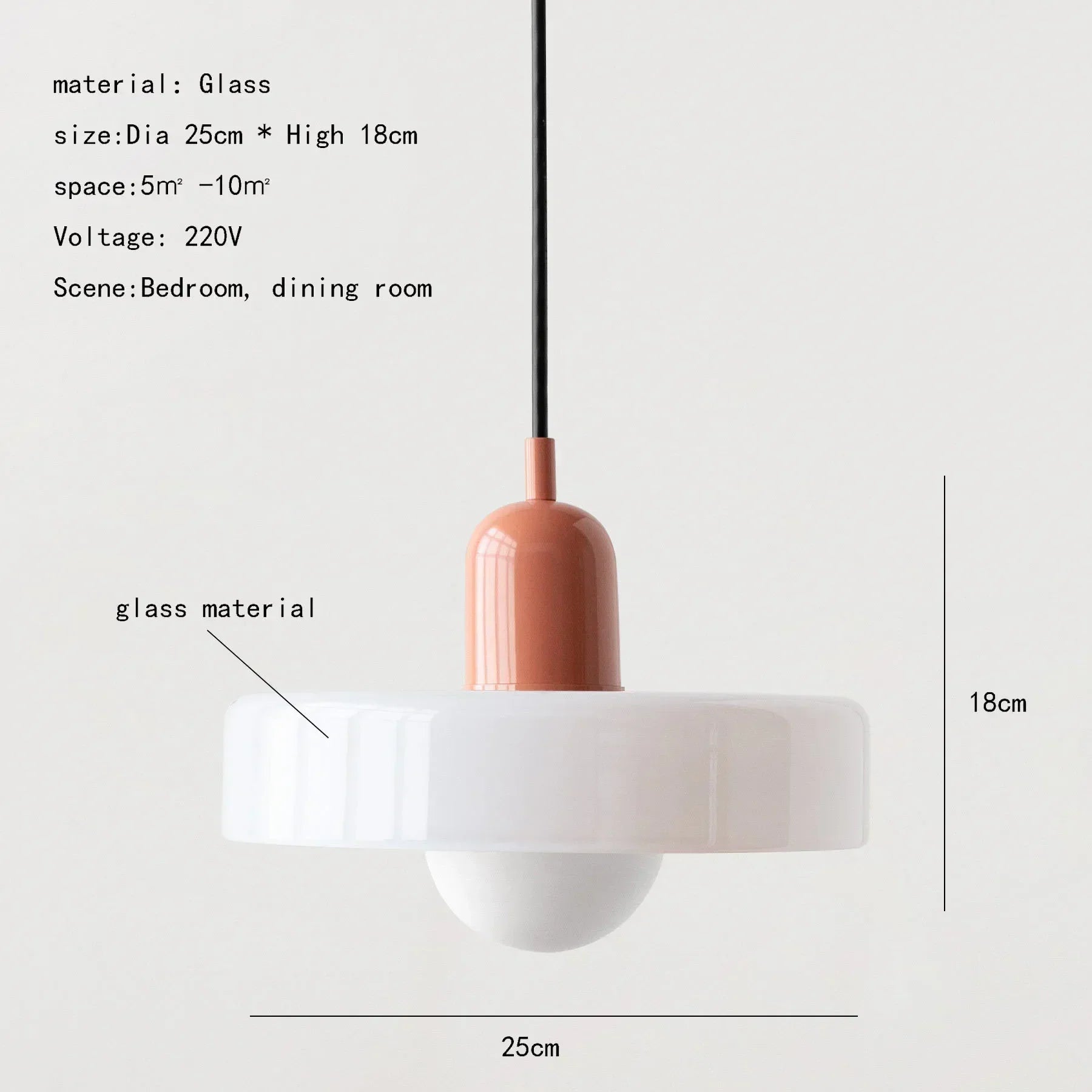 Szklana lampa wisząca – elegancki styl doniczki, zapewniająca nastrojowe oświetlenie w jadalni lub sypialni