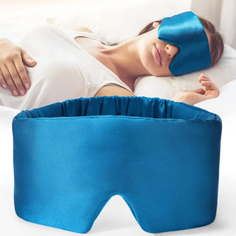 Silk Eye Mask – 100% Mulberry Silk, Full Light Blocking for Relaxation and Travel Comfort