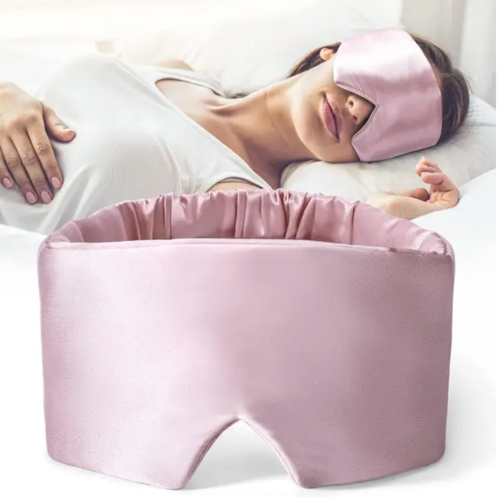 Silk Eye Mask – 100% Mulberry Silk, Full Light Blocking for Relaxation and Travel Comfort