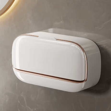 Soap Dispenser – White ABS, Modern Design for Bathroom or Kitchen